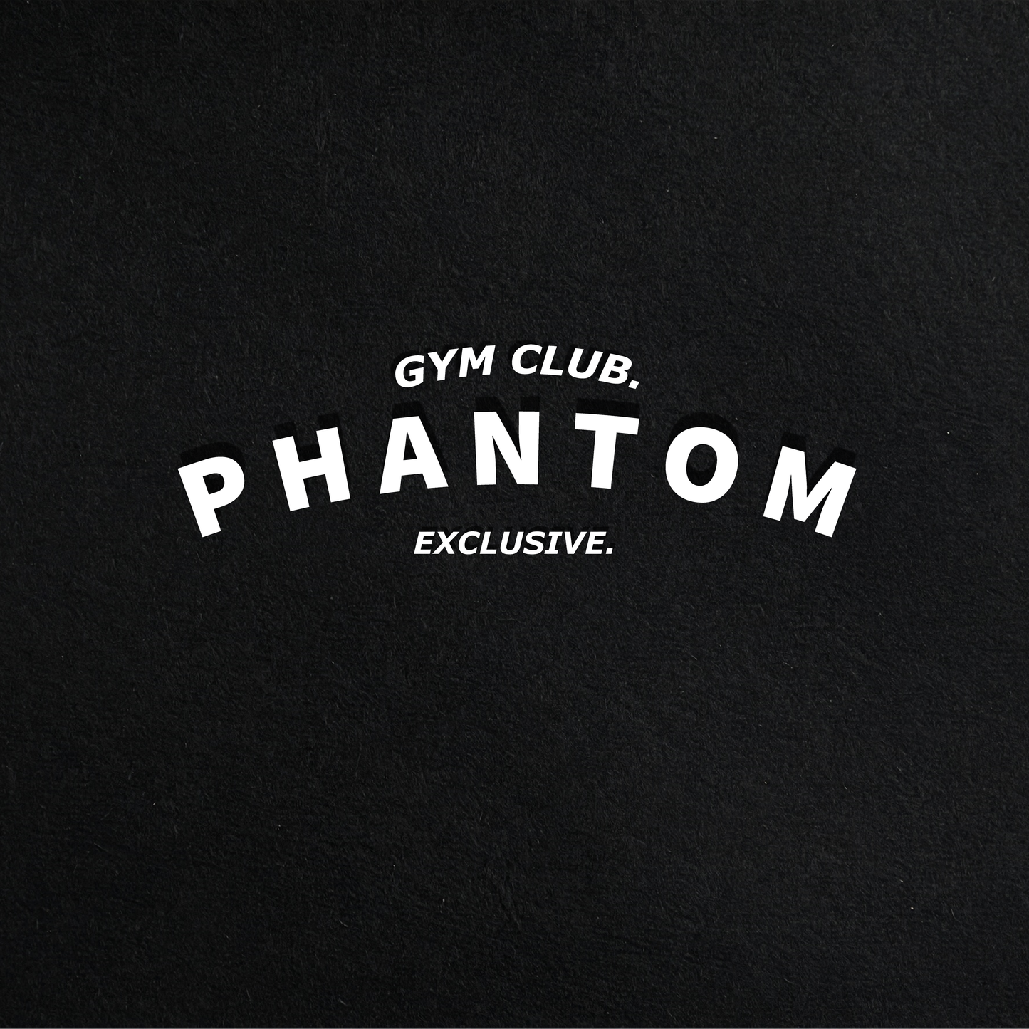 Phantom Exclusive - Premium Fitted Leggings - Black - Center White Gym Text