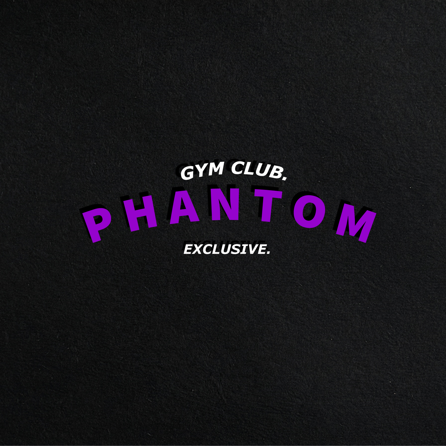 Phantom Exclusive - Premium Fitted Leggings - Black - Signature Gym Purple Text Logo