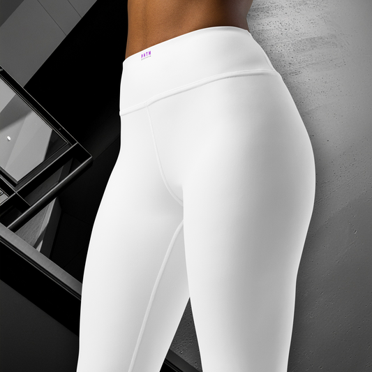 Premium Fitted Leggings - Limited Edition - White & Purple