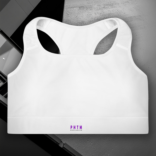 Padded Sports Bra - Limited Edition - White & Purple