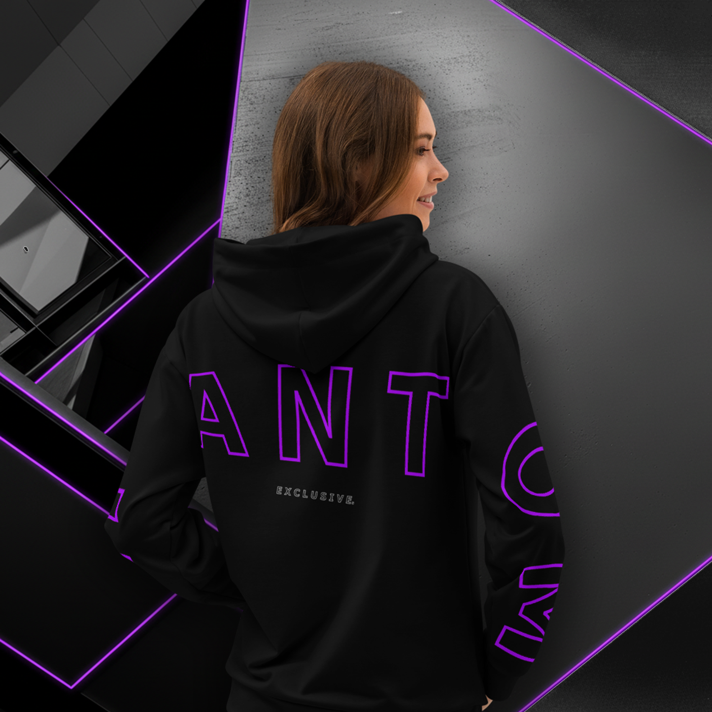 Limited Edition - Neon Premium Cotton Hoodie - Purple