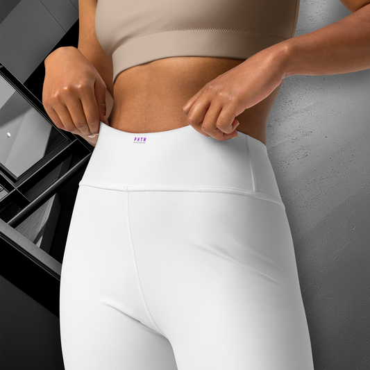 Premium Fitted Leggings - Limited Edition - White & Purple