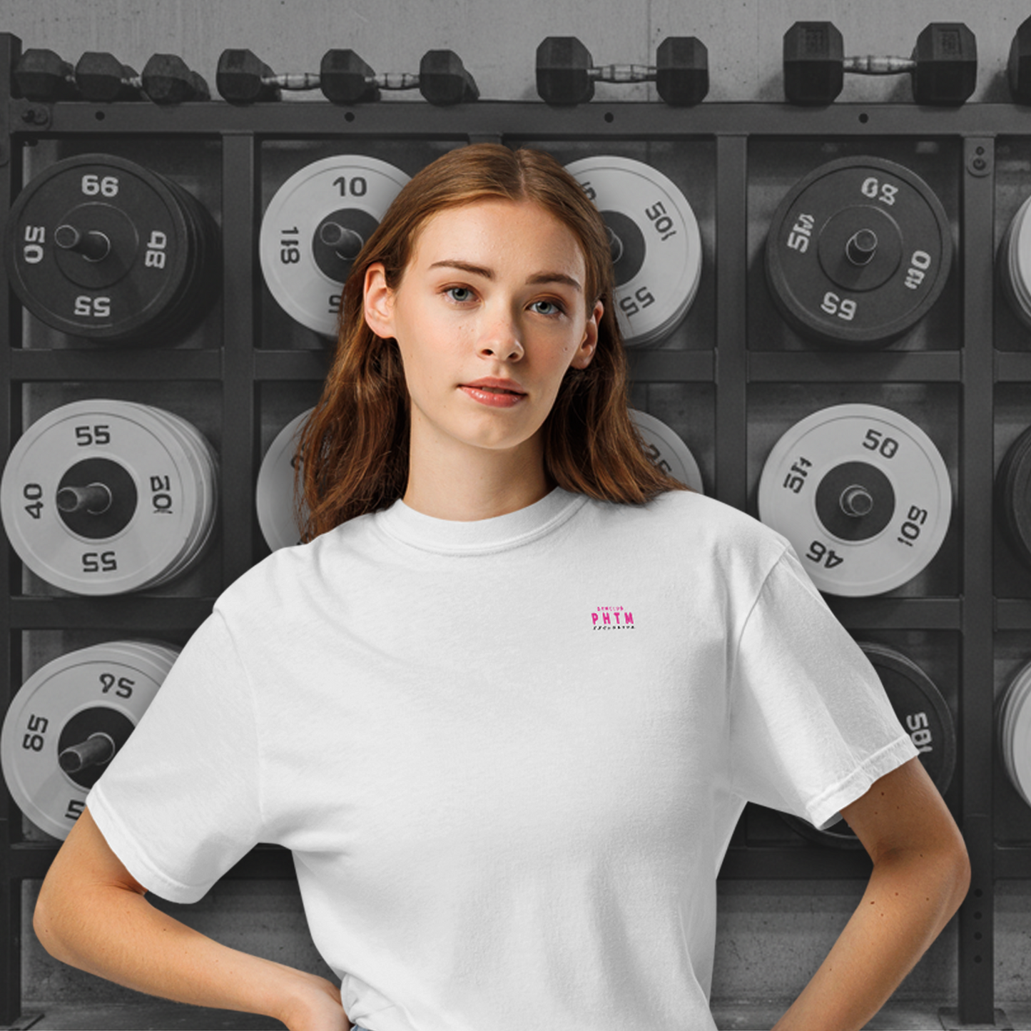 Women's Premium Cotton Gym Pump Cover - White & Pink