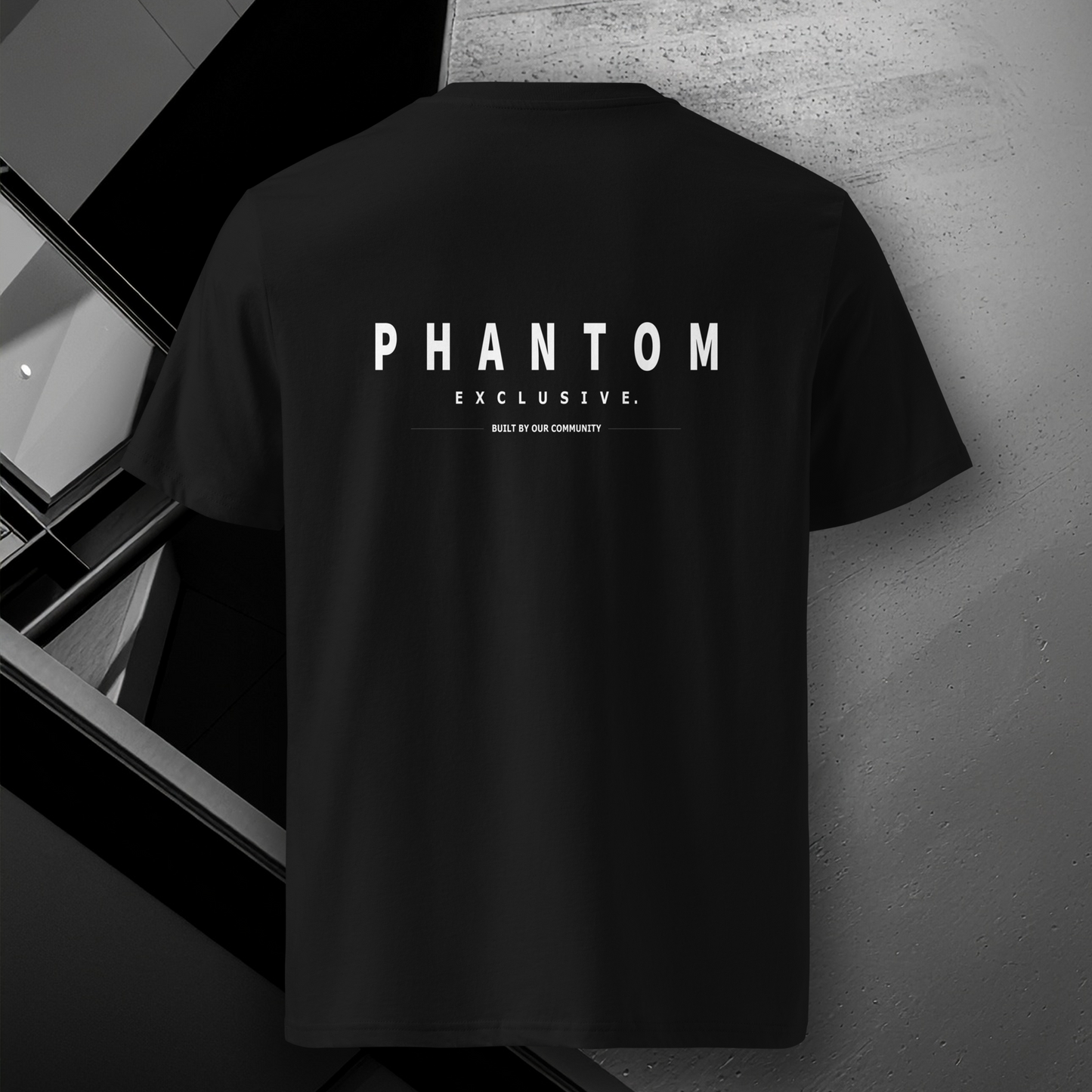 Women's - Premium Cotton T Shirt - Modern Back Print - Black & White